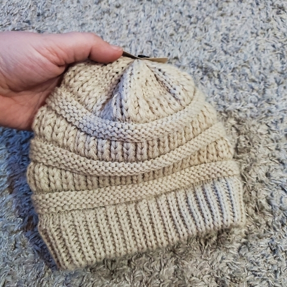 C.c Kids Beige Beanie - Picture 3 of 8